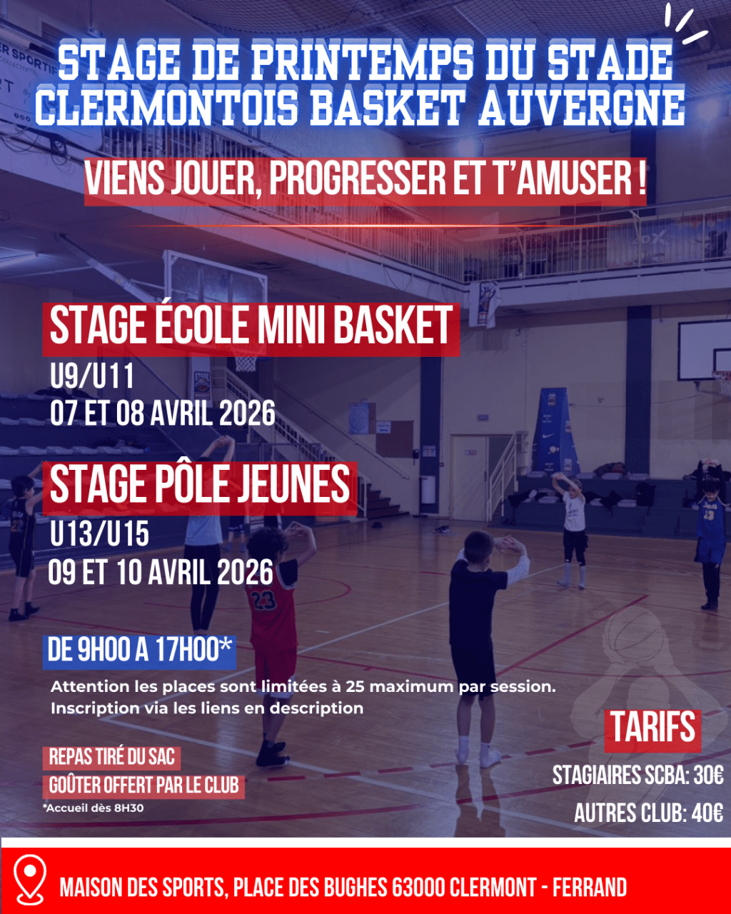 Le SCBA organise son stage basket&nbsp;!